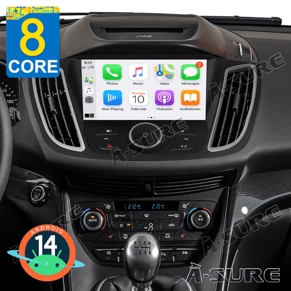 8 Core 4 64GB Car Stereo Radio for Ford Kuga 2012-2018 Ford Escape 2013-2019 with Apple CarPlay/Android Auto/GPS Nav/Wi-Fi/4G LTE/BT 5.0/Backup Camera