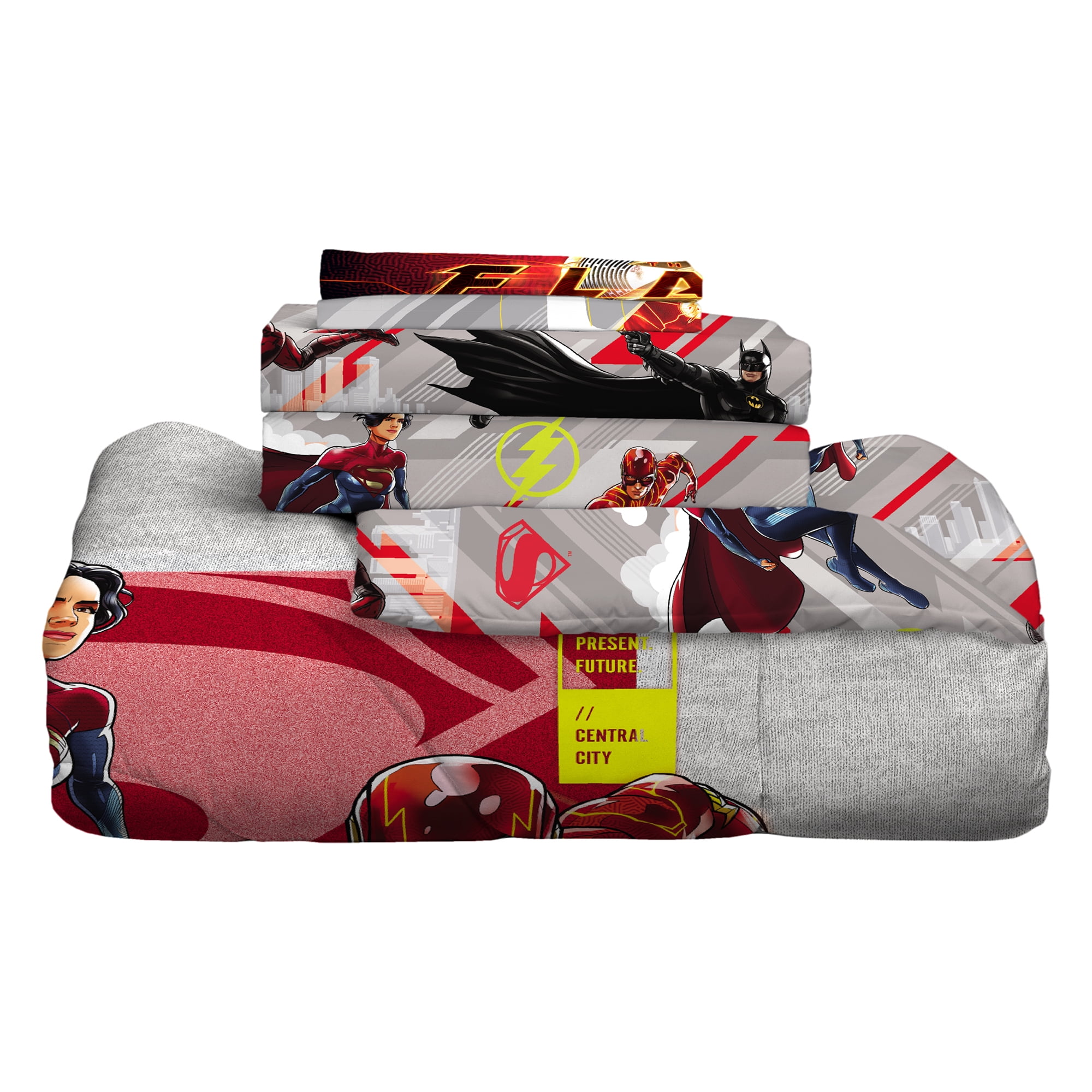 Flash Kids Full Bed-in-a-Bag, Comforter and Sheets, Warner Brothers