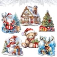 thumbnail image 2 of Christmas Is Here Decorative Wooden Clip-on Ornaments Set of 6 by G. Debrekht - Christmas Decor - 8090028C-S6, 2 of 11