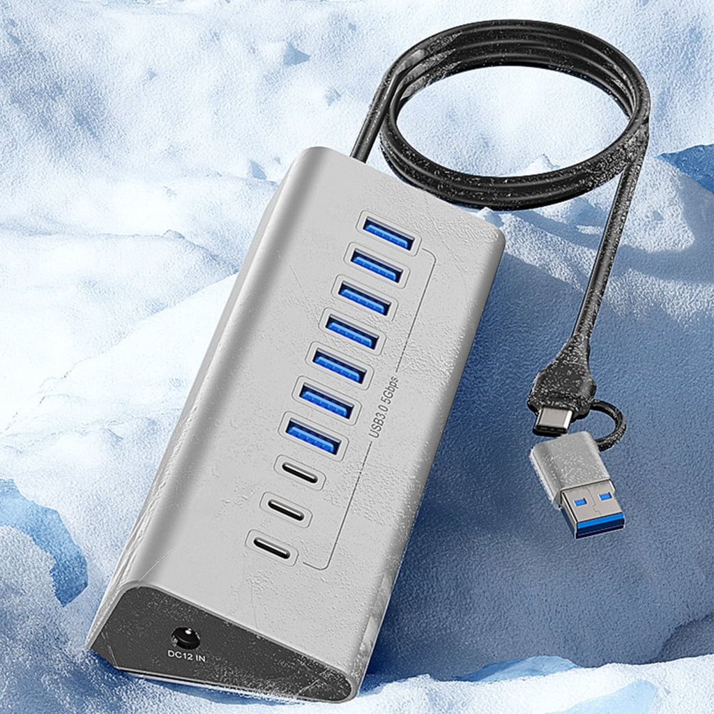 AOOOWER Type C HUB USB Hub 7/10 Port USB3.0 Splitter USB HUB Adapter Expansion Docking