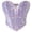 Purple, variant on Women's Vintage Corset Sweetheart Neck Strapless Bustier Back Lace-Up Retro Boning Support Shapewear M