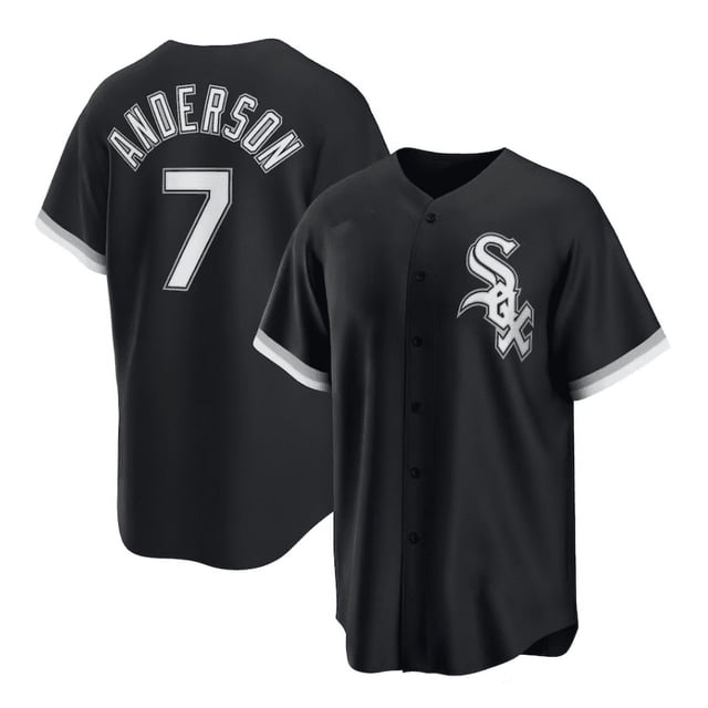 Chandail de Baseball pour Hommes Chicago White Sox ROBERT JR.88# ANDERSON 7# MONCADA 10# Chandail de Sport Réplique pour Adulte
