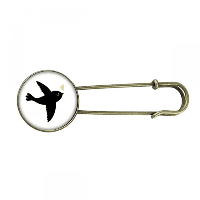 Amante pájaro corazón quote Style EsES Broche De Broche De Metal Antiguo Unbranded M