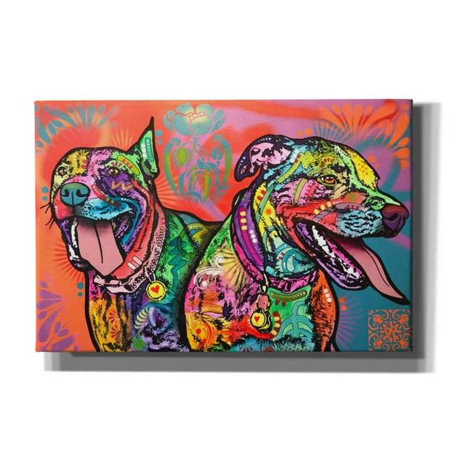 Epic Graffiti 'Double the Fun' by Dean Russo, Giclee Canvas Wall Art, 18"x12"