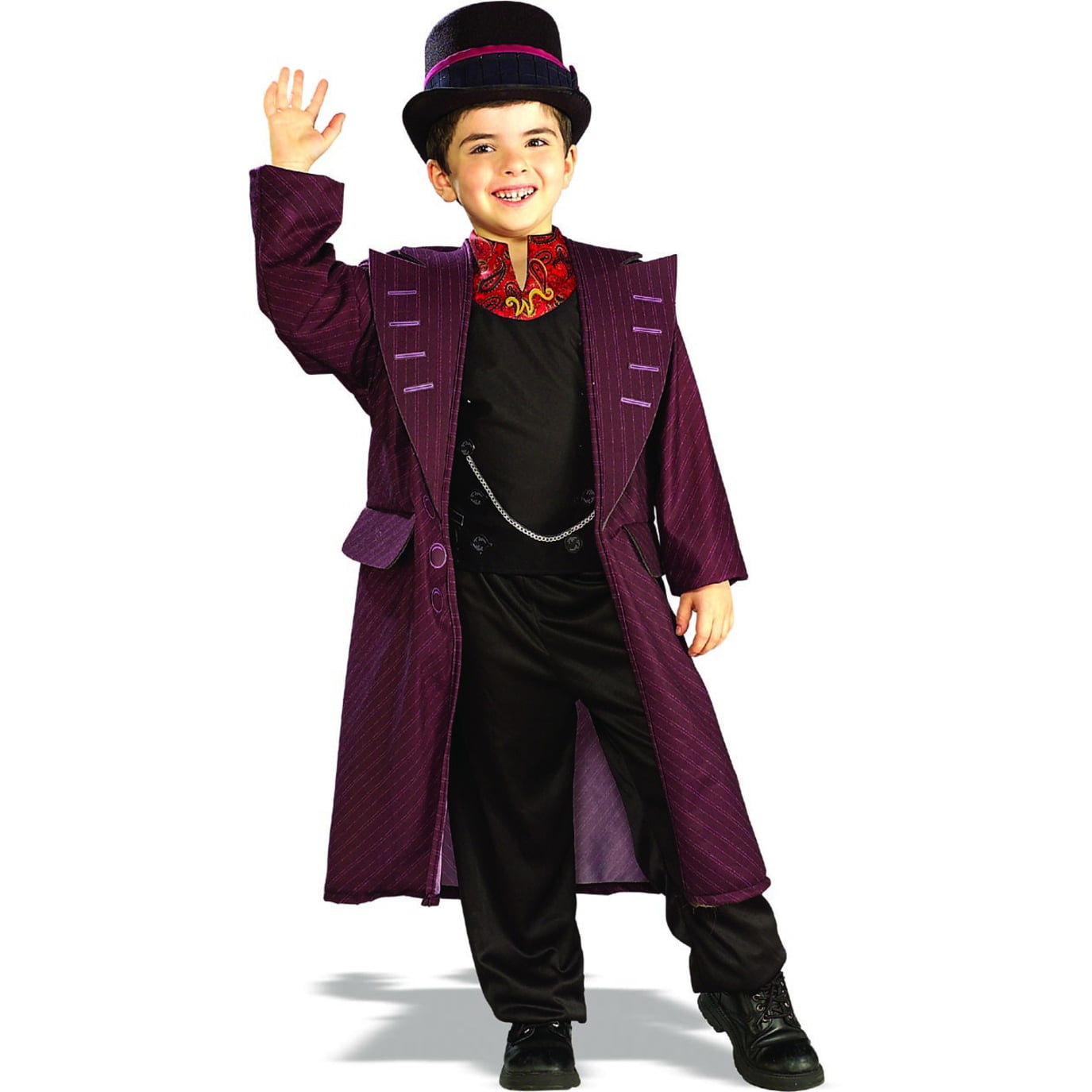 Boys Girls Roald Dahl Winning Wonka Bar Costume Licensed Fancy Dress Kids Outfit 
