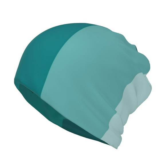 Honeii Teal Color Print Winter Beanie Daily Hat - Thermal Polar Fleece Ski Running Hat Skull Cap for Men and Women,Beanie