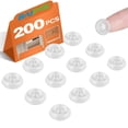 thumbnail image 1 of Topes de Gabinete 200 Piezas Topes de Goma Almohadillas de Parachoques Autoadhesivas con Forma de Puntos Circulares Amortiguación de Sonido Topes de Puertas de Gabinete Transparentes Topes de Gabinete, 1 of 7