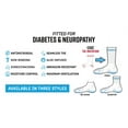 thumbnail image 5 of Doctor's Choice Diabetic Socks for Men, Neuropathy Crew Socks, 2 Pairs, White, X-Large, Men's Shoe Size 12-15, 5 of 5
