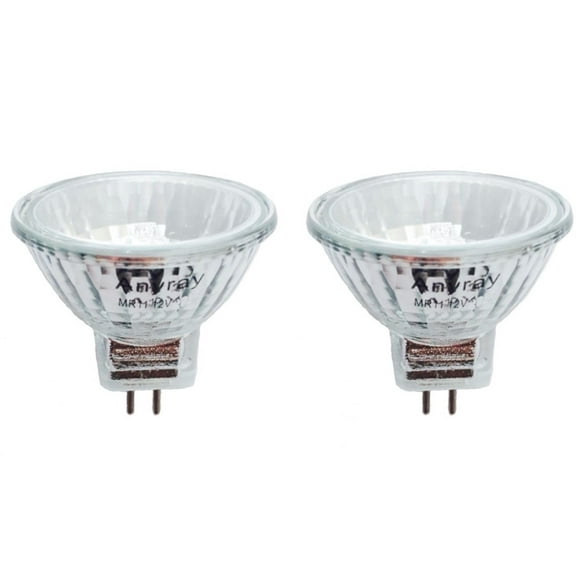 Anyray (2)-Bulbs 24V 20-Watts MR11 20W Flood Reflector Fiber Optic Light Bulb 24Volts A1873Y