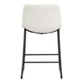 thumbnail image 4 of Furniture of America Perri Modern Chenille Counter Height Dining Chairs, White (Set of 2), 4 of 16