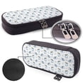 thumbnail image 4 of Lsque Music Shark Printed Big Capacity PU Leather Pencil Case Large Pencil Pouch Stationery Pen Bag Pencil Holder for Teen, 4 of 6