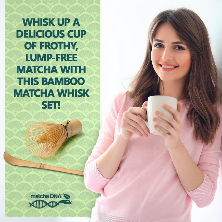  matcha DNA Matcha Tea Whisk Small Spoon, Golden Bamboo : Home &  Kitchen