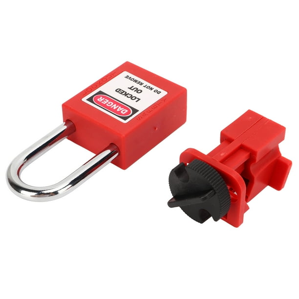 Dispositivo de Bloqueo de Interruptor de CircuitO, Carcasa Integrada CircuitO en Miniatura Chapado en Miniatura Bloqueo de Alta Resistencia Al Cuerpo de Nylon Pa Con Candado Para
