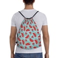 thumbnail image 2 of Kdxio Watermelon Print Drawstring Backpack Bag,Waterproof Draw String Back Sack, Gym Drawstring Bags Swim Bag For Unisex, 2 of 9