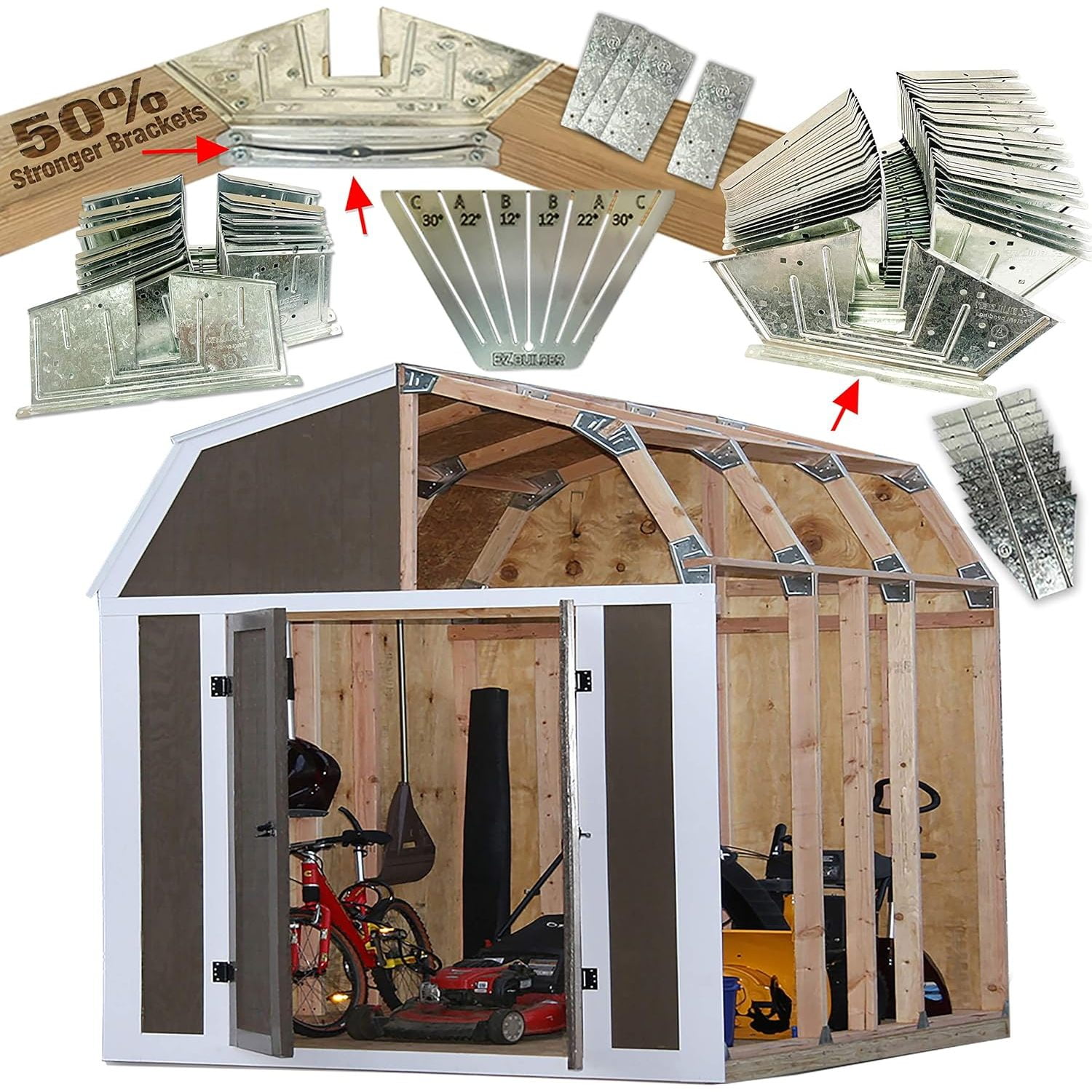 2x4 Basics Barn Roof Shed Kit - Walmart.com