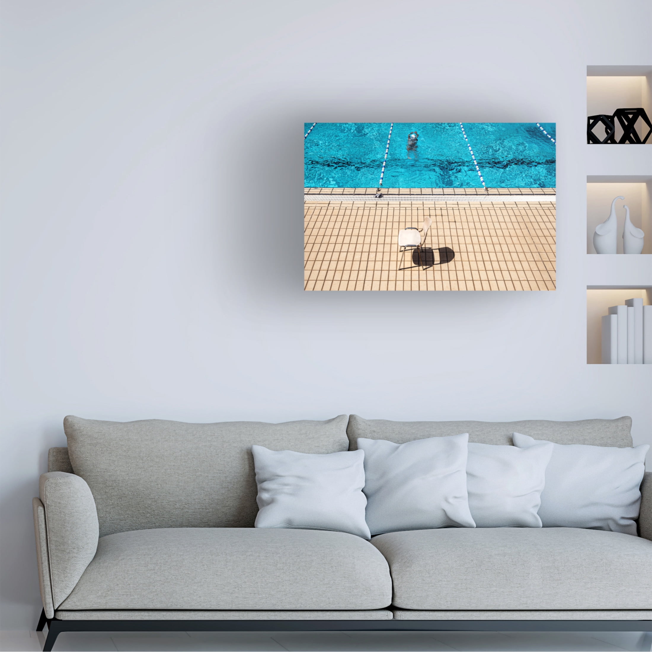 Trademark Fine Art Linda Wride at the pool Canvas Wall Art