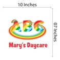 thumbnail image 3 of Multicolored Daycare Alphabet Peel and Stick Wall Decals - Custom Name Giant Wall Decal- Vinyl Sticker Decoration for Daycare Classroom or Playroom-Size : 10" x 7"., 3 of 4