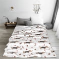 thumbnail image 5 of Cauagu Dachshund Dog Pattern Flannel Bed Blankets,Fleece Blanket Comfortable Air Conditioning Blanket for Sofa Bed Travel Couch & Living Room -40"x30", 5 of 8