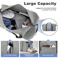thumbnail image 4 of GYNKY Travel Duffle Bag 24" Foldable Weekender Bags Men Women, 66L Carry on Waterproof Overnight Bag Gym Bag with Shoes Compartment Trolley Sleeve, Large Packable Tote Duffel Bag for Sports Plane, 4 of 11