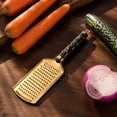 thumbnail image 6 of Cheese Grater Gold Plated Stainless Steel with Black Marble Handle for Kitchen Use, 6 of 6