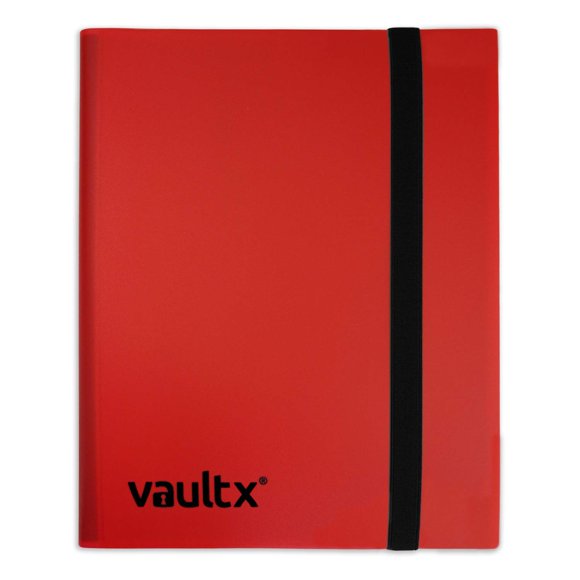 Archivador Vault X con correa, 4 bolsillos, capacidad para 160 cartas, rojo