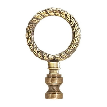 Finial 4 Finish - BandP Lamp Brass Finial, Antique Finish, Tap 1/4-27F