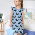 thumbnail image 4 of Bingfone Teckel pour Filles Robe de Nuit à Manches Volantes, Pyjama Princesse pour Filles Tenue de Maison-TTG, 4 of 6