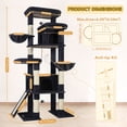 thumbnail image 5 of Globlazer 78" Multi-Level Large Cat Tree and Tower Condo for Indoor Cats with Sisal Scratching Posts, Dark Gray, 5 of 7