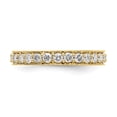 thumbnail image 3 of 14K Yellow Gold Ring Band Eternity Diamond Round Polished Vintage 1ct, 3 of 4