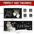 thumbnail image 6 of Christmas Kitchen Rugs and Mats Set of 2,Winter Snowman Let It Snow Snowflake Knitted Gloves Xmas Holiday Sink Floor Mat Non Skid Washable for Home Farmhouse Christmas Decor 17"x47"+17"x30", 6 of 6