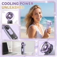 thumbnail image 3 of THOPBPRK Transparent Handheld Fan with Digital Status Display Portable Personal Device for Outdoor Travel Commuting and Summer Events, White, 3 of 5