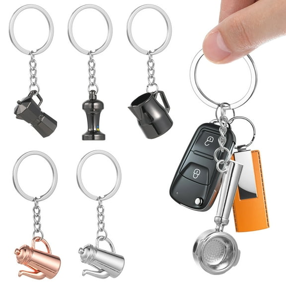 Worgeous 6Pcs Key Holding Accessories in Coffee Appliance Shapes for Friends