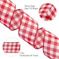 thumbnail image 3 of AVANAVA 2-1/2 Inch Wired Gingham Burlap Ribbon \u2013 10 Yards Red and White Plaid Ribbon for Gift Wrapping, Crafts, Wreaths, Farmhouse Decorations, Garlands, Rustic Weddings and Christmas, 3 of 6