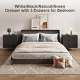thumbnail image 3 of Accent 3 Drawer Dresser for Bedroom with Gold Handle and Large Drawer, Wood Double Chest of Drawers and Storage Organizer for Living Room, Hallway, Entryway, 3 of 7
