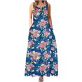 thumbnail image 1 of Vestido de tirantes de camisola con estampado de manga corta con estilo de verano para mujer OAVQHLG3B Store lin121212, 1 of 4
