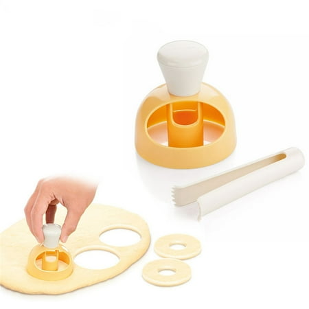 

Elenxs Donut Mould DIY Bread slicer Maker Round Desserts Kitchen Tool Plastic Donut Maker Baking Tool Reusable