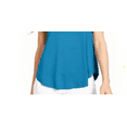 thumbnail image 3 of Alfani Women's V Neck Knit T-Shirt Blue Size Large, 3 of 3