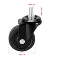 thumbnail image 2 of Unique Bargains Swivel Casters 2 Inch Solid Rubber M8 x 15mm Caster Wheels Black, 2 of 3
