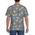 thumbnail image 3 of Vsdgher Fruit Ice Cream Print Men's Dry Fit Mesh Athletic Shirts Moisture Wicking Tennis T-Shirt Tops, 3 of 9