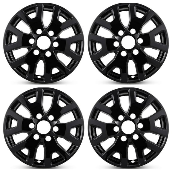 17'' Wheel skins for 2024-2025 Toyota Tacoma ; 17 inch ABS Wheel Covers; Glossy Black; 4 Pack/Set