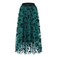 thumbnail image 2 of zuwimk Women's Skirts,Women's Solid Lightweight Flare Midi Pull On Closure Skirt Green,3XL, 2 of 3