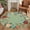 Green, variant on Senfot 4x4 Floral Boho Area Rugs Washable Ultra Soft Print Carpet Non-Slip Low Pile Stain Resistant for Living Room Bedroom Green