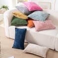 thumbnail image 4 of Taibuwu Pack of 2 Couch Throw Pillow Covers 20x20 Inch Sage Green Farmhouse Decorative Pillow Covers with Stitched Edge Soft Chenille Solid Dyed Spring Pillow Covers for Sofa Bed Living Room, 4 of 5
