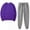 Purple, variant on Women's 2 Piece Lounge Set Solid Round Neck Pullover Casual Sports Pants Tracksuit Soft Stretchy Loungewear Sleepwear