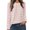 Pink plus size striped tunic a1, variant on Women Plus Size Crewneck Long Sleeve Striped Pullover Tops Fall Winter Casual Blouses Striped Tee Loose Fit Tunic Shirt, Pink 2XL
