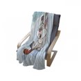 thumbnail image 4 of Bunny Soft Flannel Fleece Blanket, Winter Wooden Sled Cartoon Style Compositions of Woodland Animals Nursery Theme, Cozy Plush for Indoor and Outdoor Use, 60" x 80", Aqua and Orange, by Ambesonne, 4 of 6