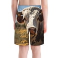 thumbnail image 3 of Cauagu Countryside Flower Cow Print Swim Trunks for Men,Youth Boys Swim Shorts Compression Liner Beach Shorts Boys' Swimming Shorts 7-20 Years Bathing Suit-Large, 3 of 7