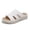 White, variant on Women Breathable Knit Slippers Lightweight Non-Slip Sandals Slip On Shoes Indoor Outdoor Summer Casual Daily Wear Khaki 9