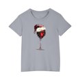 thumbnail image 4 of Odeerbi Toddler Boys Girls Christmas T-shirt Christmas Print Casual Short Sleeve Tops Shirt Toddler Clothes Gray, 4 of 4