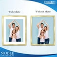 thumbnail image 4 of Icona Bay 8x10 Brushed Gold Picture Frame w/ Removable Mat, Contempo-Modern Style, 1 Pack, Noble Collection (US Company), 4 of 7
